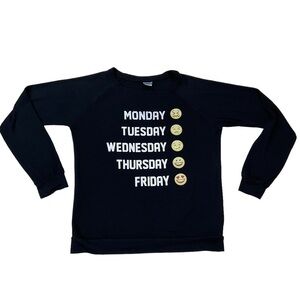 Freeze oversized Rayon Spandex blend stretchy sweater size XS Weekday emoji’s